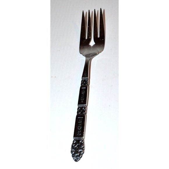 Oneida CORONATION Meat Fork Stainless Steel Black Accent replacement - Picture 1 of 10